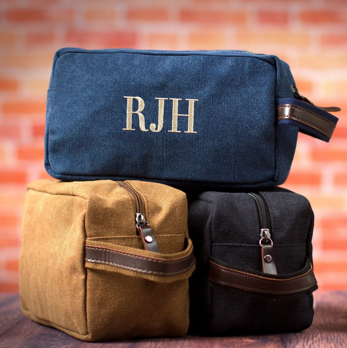 Pure Cotton Washed Canvas Dopp Kit