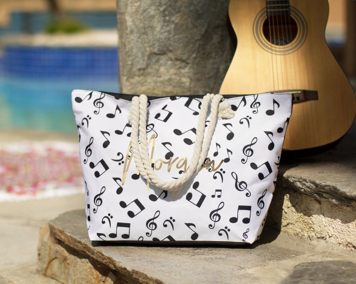 The Souvenir Printed Beach Tote — personalized printed beach tote