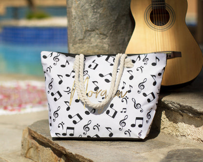 The Souvenir Printed Beach Tote — personalized printed beach tote
