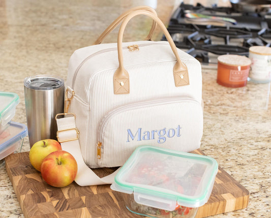 Luxe Corduroy Lunch Cooler Tote