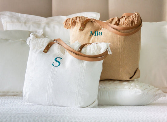 The Festival Fringe Canvas Tote — personalized fringe tote bag