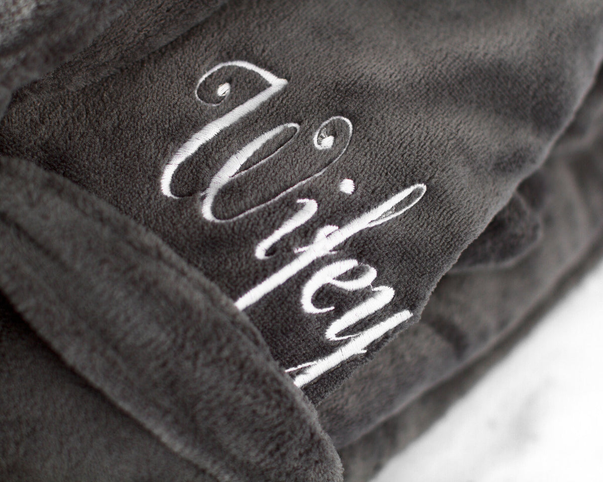 The Homebody Hooded Fleece Robe — personalized hooded fleece robe