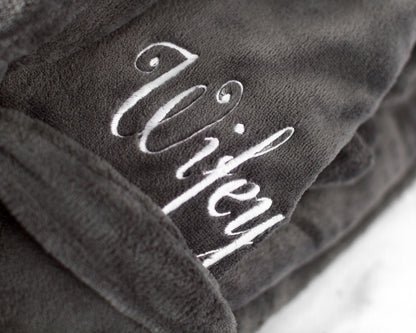 The Homebody Hooded Fleece Robe — personalized hooded fleece robe