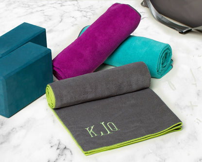 The Savasana Non-Slip Yoga Towel — personalized microfiber yoga towel