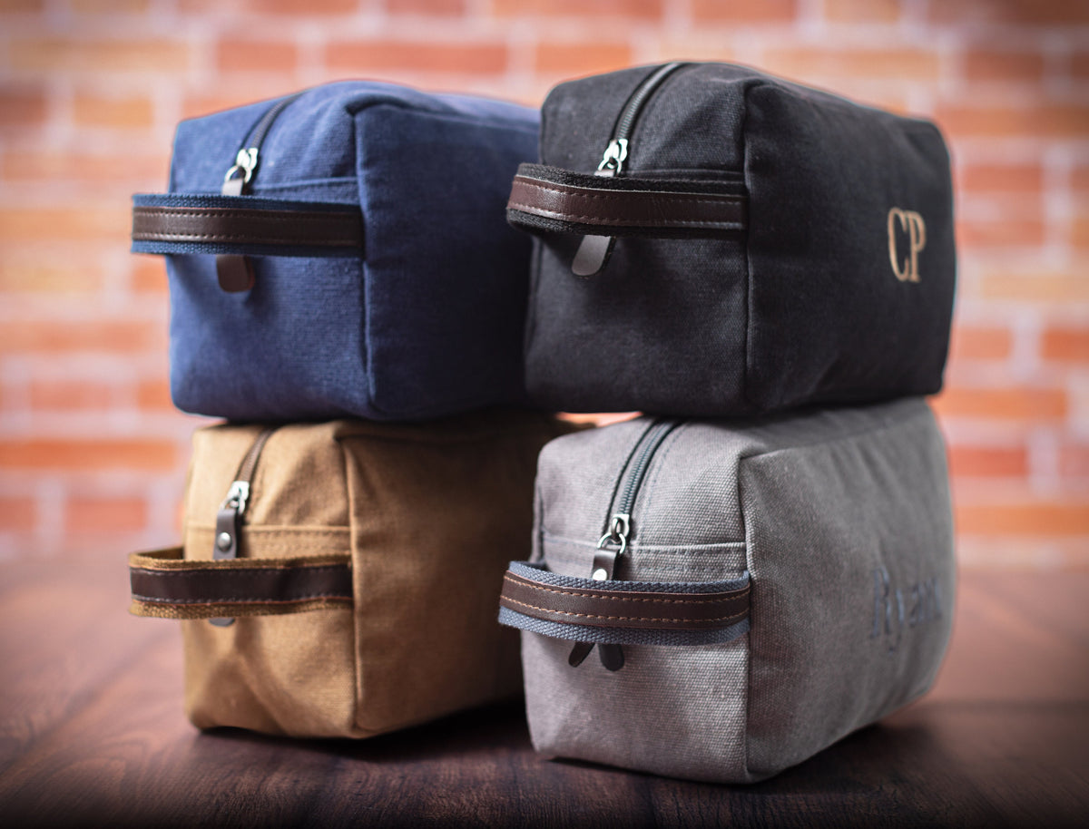 Pure Cotton Washed Canvas Dopp Kit