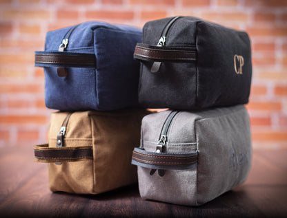 Pure Cotton Washed Canvas Dopp Kit