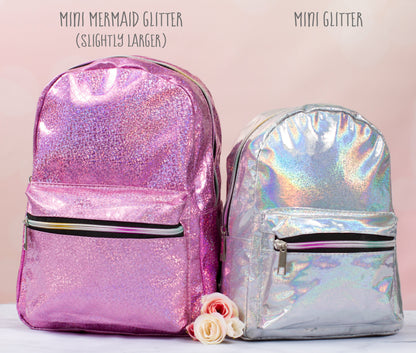 The Show-and-Tell Glitter Mini Backpack — personalized glitter mini backpack
