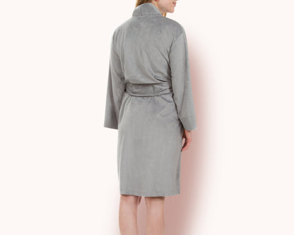 The Cocoa Velvet Fleece Robe — personalized velvet fleece robe