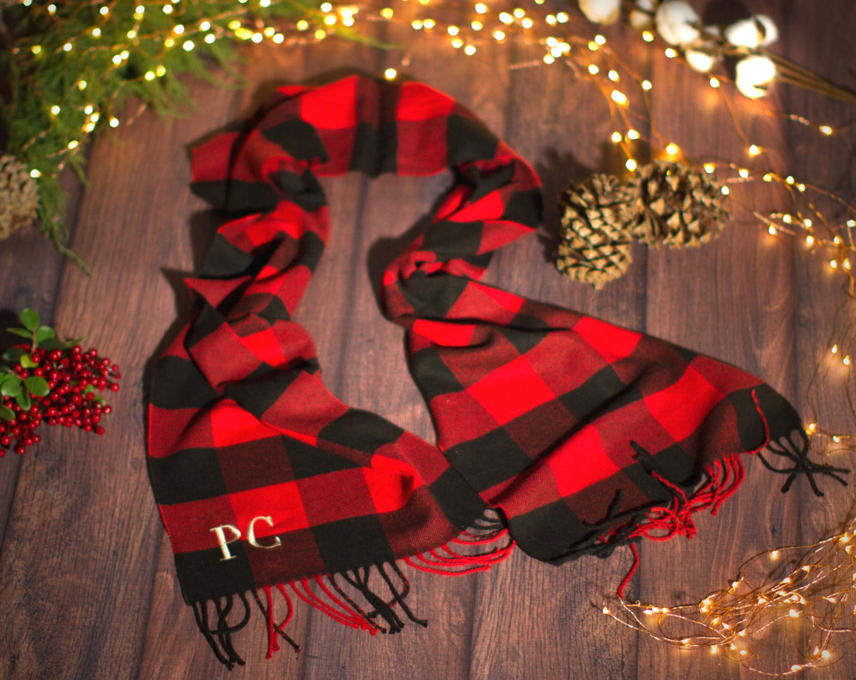 The Bonfire Plaid Scarf — personalized plaid scarf