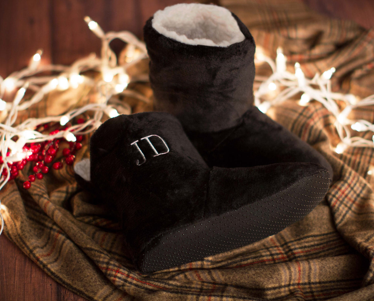 The Lodge Men's Fleece Bootie Slipper — personalized men's slippers