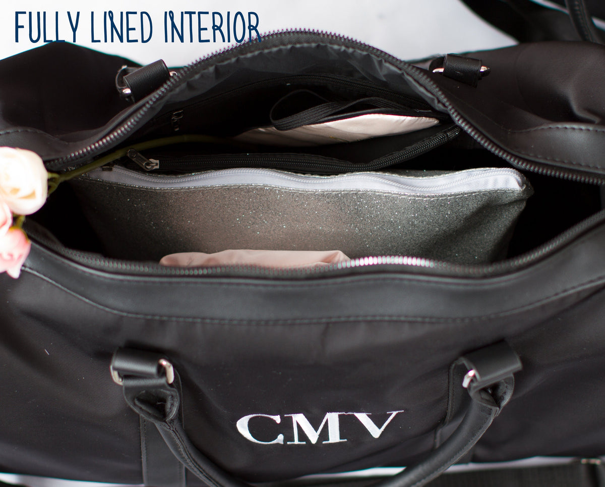 The Girls' Trip Nylon Duffle — personalized black nylon duffle