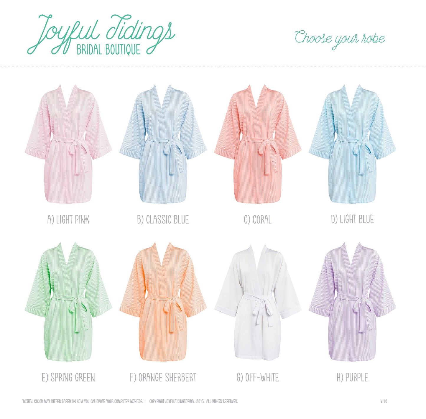 The Porch Swing Seersucker Robe — personalized seersucker bridesmaid robe