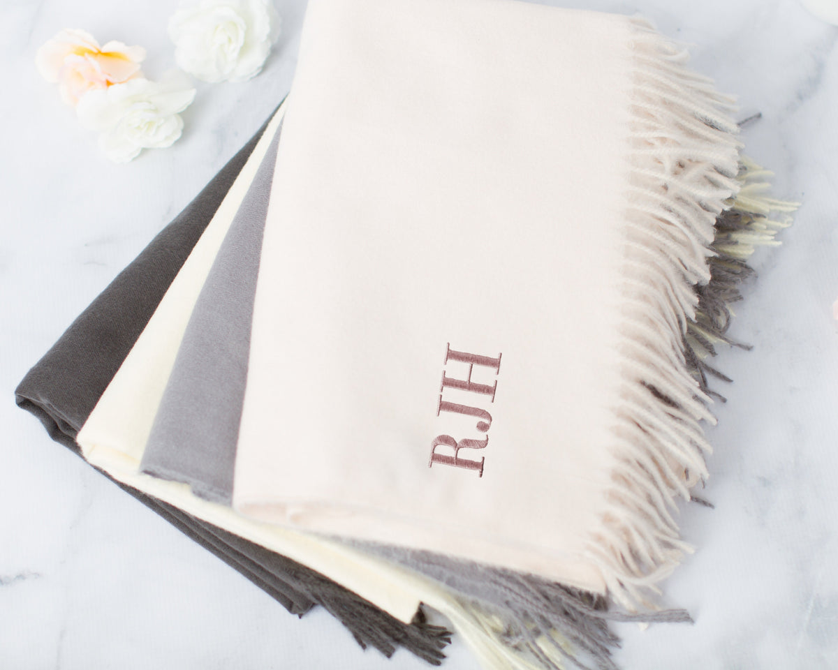 The First Frost Plush Pashmina Scarf — personalized plush pashmina scarf