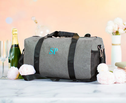 The Jetsetter Heathered Travel Duffle — personalized heathered travel duffle