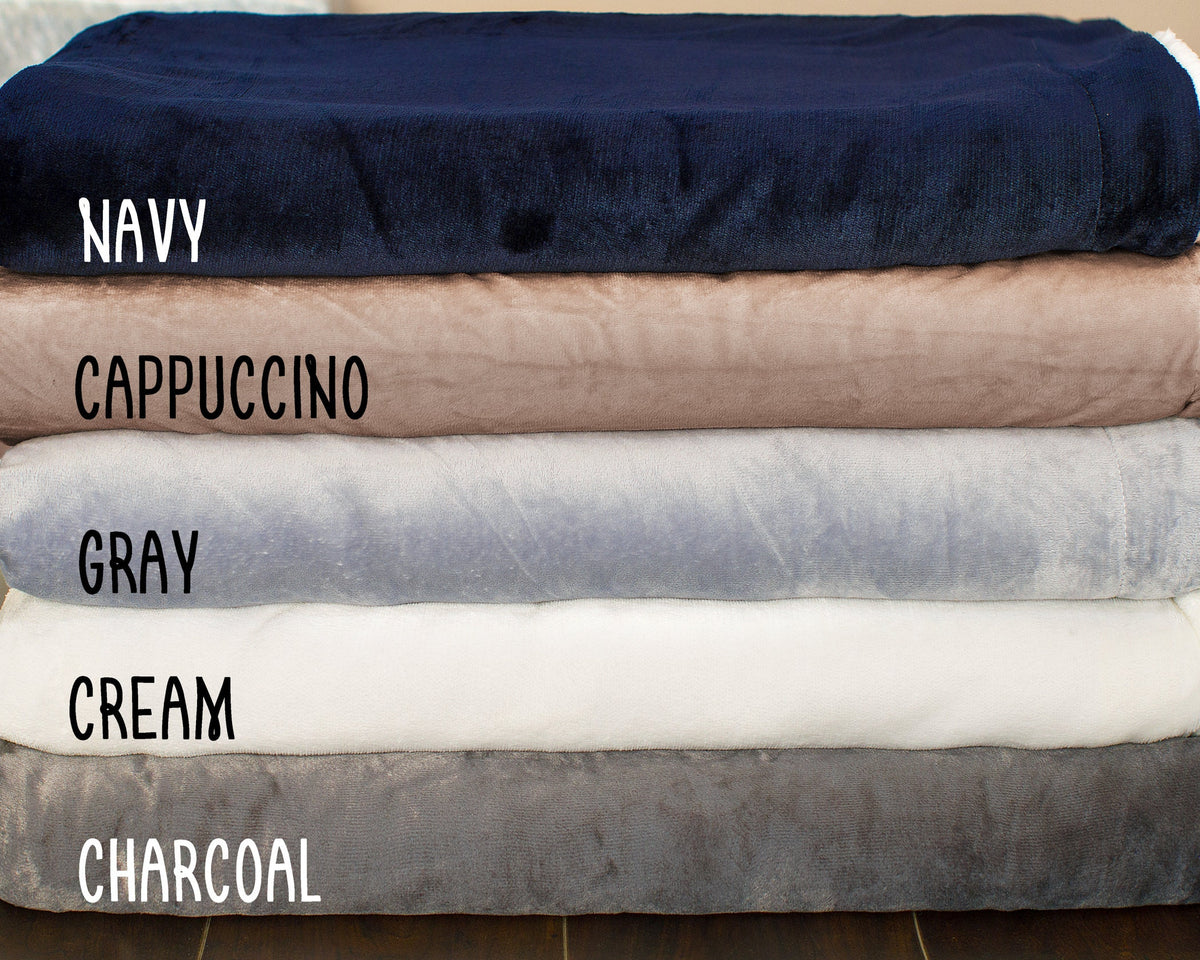The Hearth Sherpa Fleece Blanket — personalized sherpa fleece throw