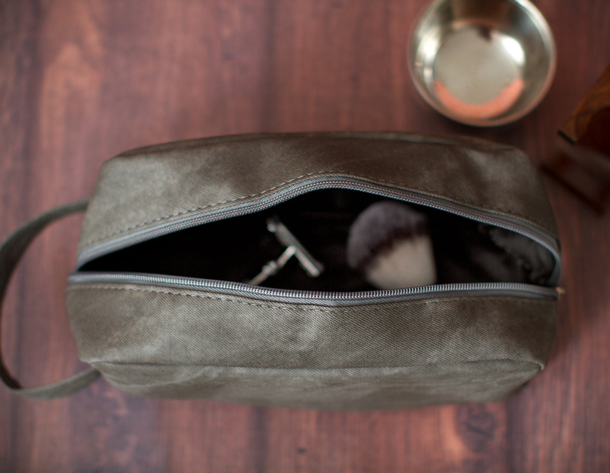 The Roadhouse Faux-Leather Dopp Kit — personalized faux-leather dopp kit