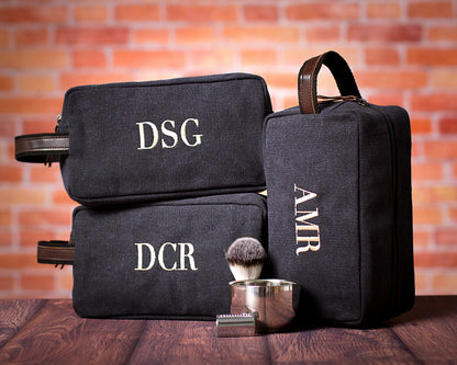 Pure Cotton Washed Canvas Dopp Kit