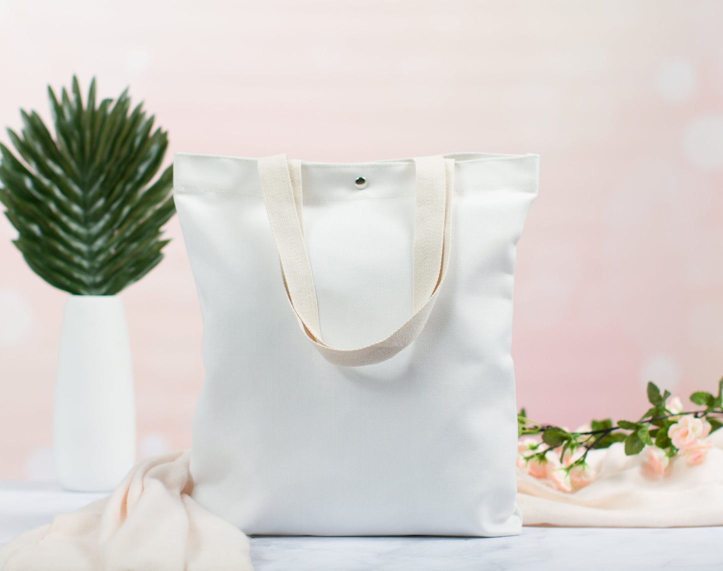 The Pink Flamingo Polyester Tote — personalized flamingo tote bag