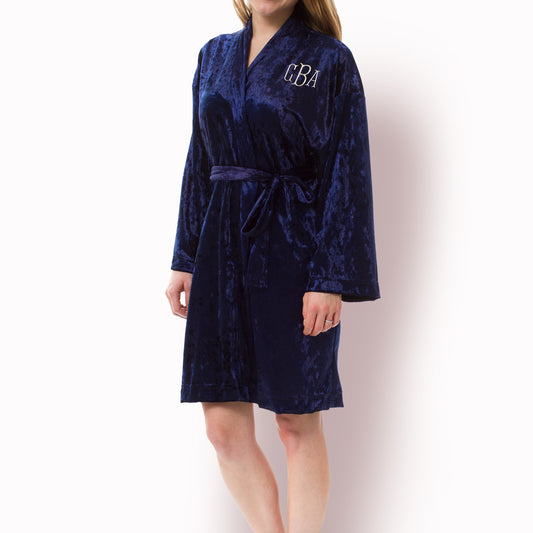 The Velvet Hour Crushed Velvet Robe — personalized velvet robe
