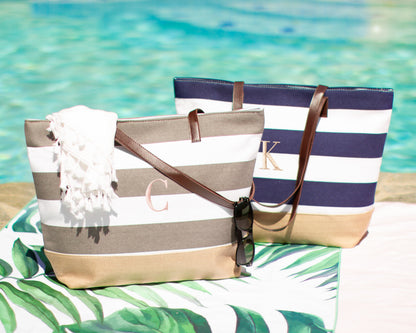 The Nautical Stripe Canvas Tote