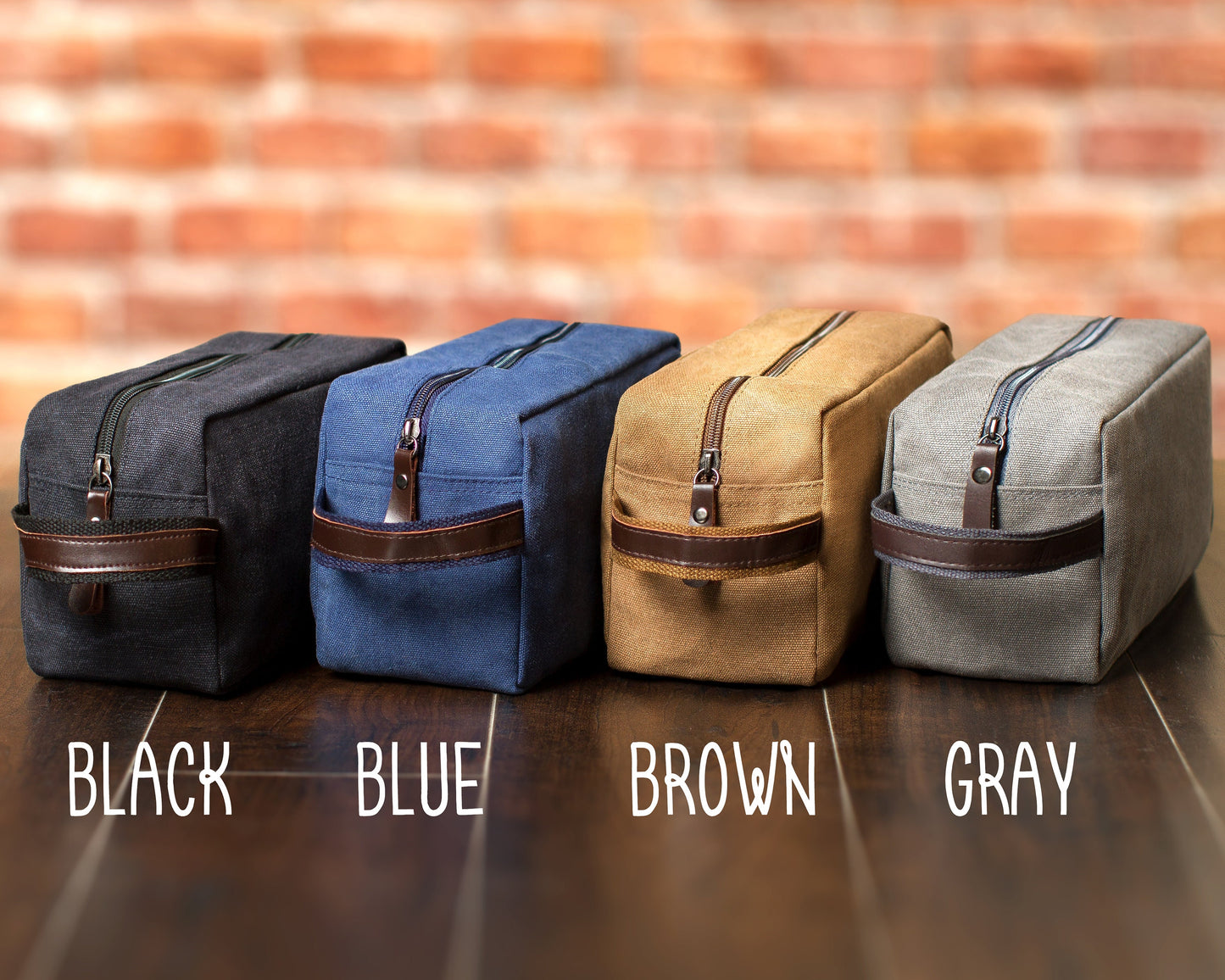 Pure Cotton Washed Canvas Dopp Kit