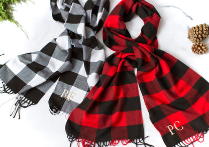 The Bonfire Plaid Scarf — personalized plaid scarf