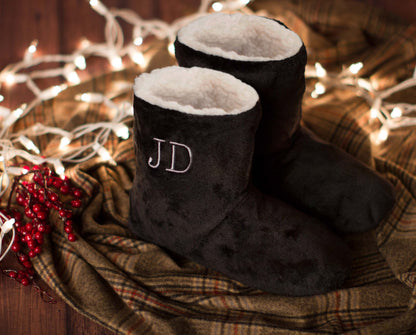 The Lodge Men's Fleece Bootie Slipper — personalized men's slippers
