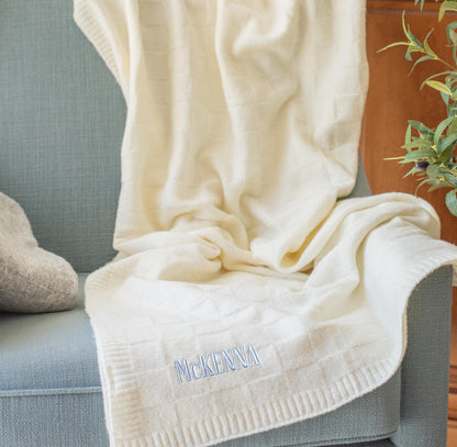 The Reading Nook Wool-Blend Throw — personalized wool-blend throw blanket