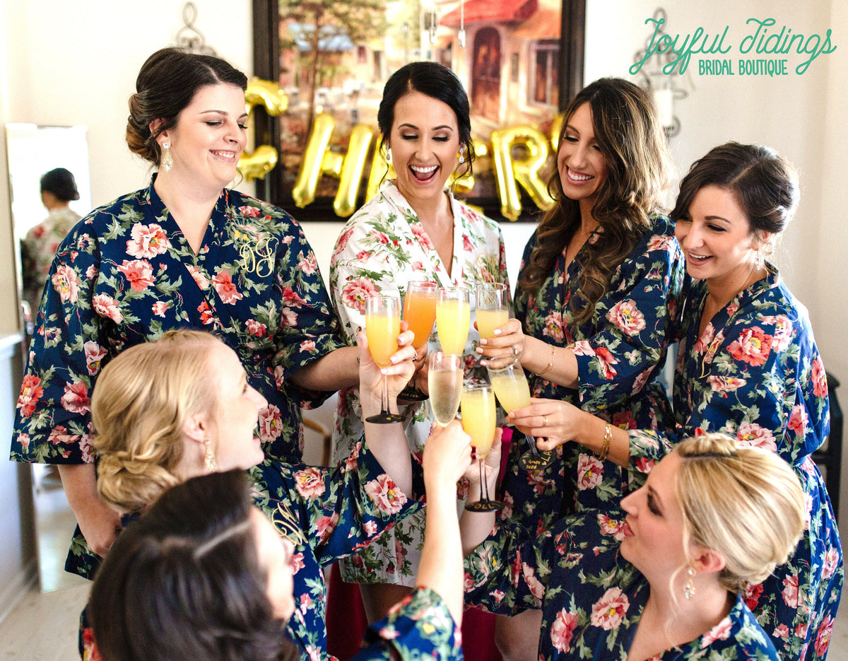 Floral Print Pure Cotton Bridesmaid Robes