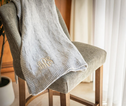 The Reading Nook Wool-Blend Throw — personalized wool-blend throw blanket