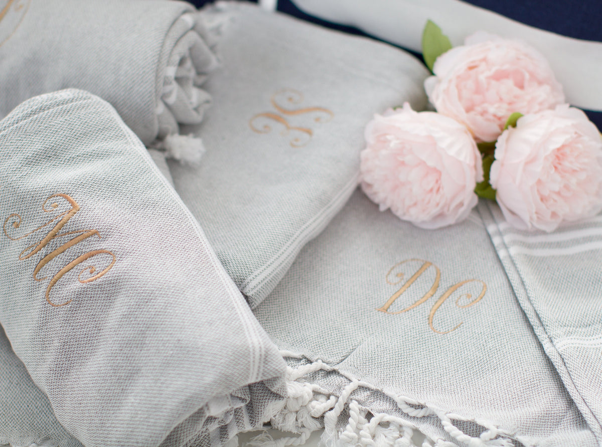 The Sandcastle Turkish Beach Towel — personalized Turkish cotton beach towel