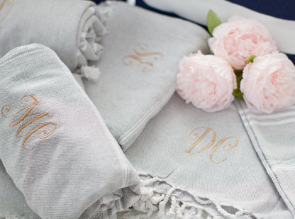 The Sandcastle Turkish Beach Towel — personalized Turkish cotton beach towel