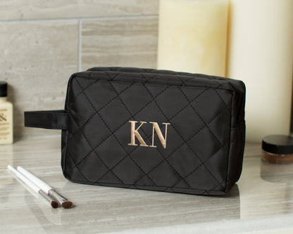 The Touch-Up Quilted Makeup Bag — personalized quilted makeup pouch