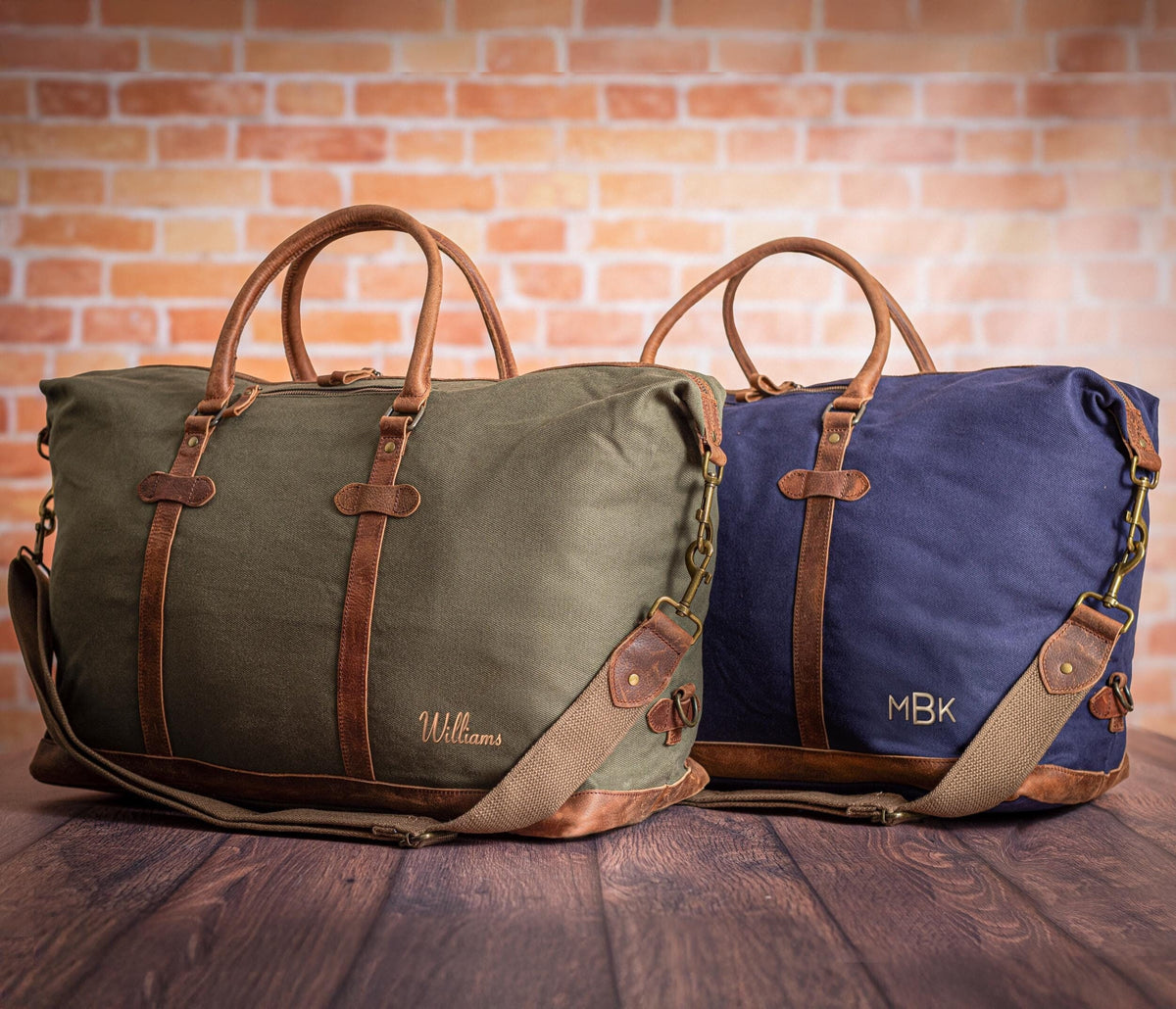 The Heirloom Canvas Twill Duffle — personalized canvas twill duffle