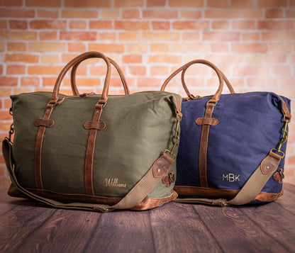 The Heirloom Canvas Twill Duffle — personalized canvas twill duffle
