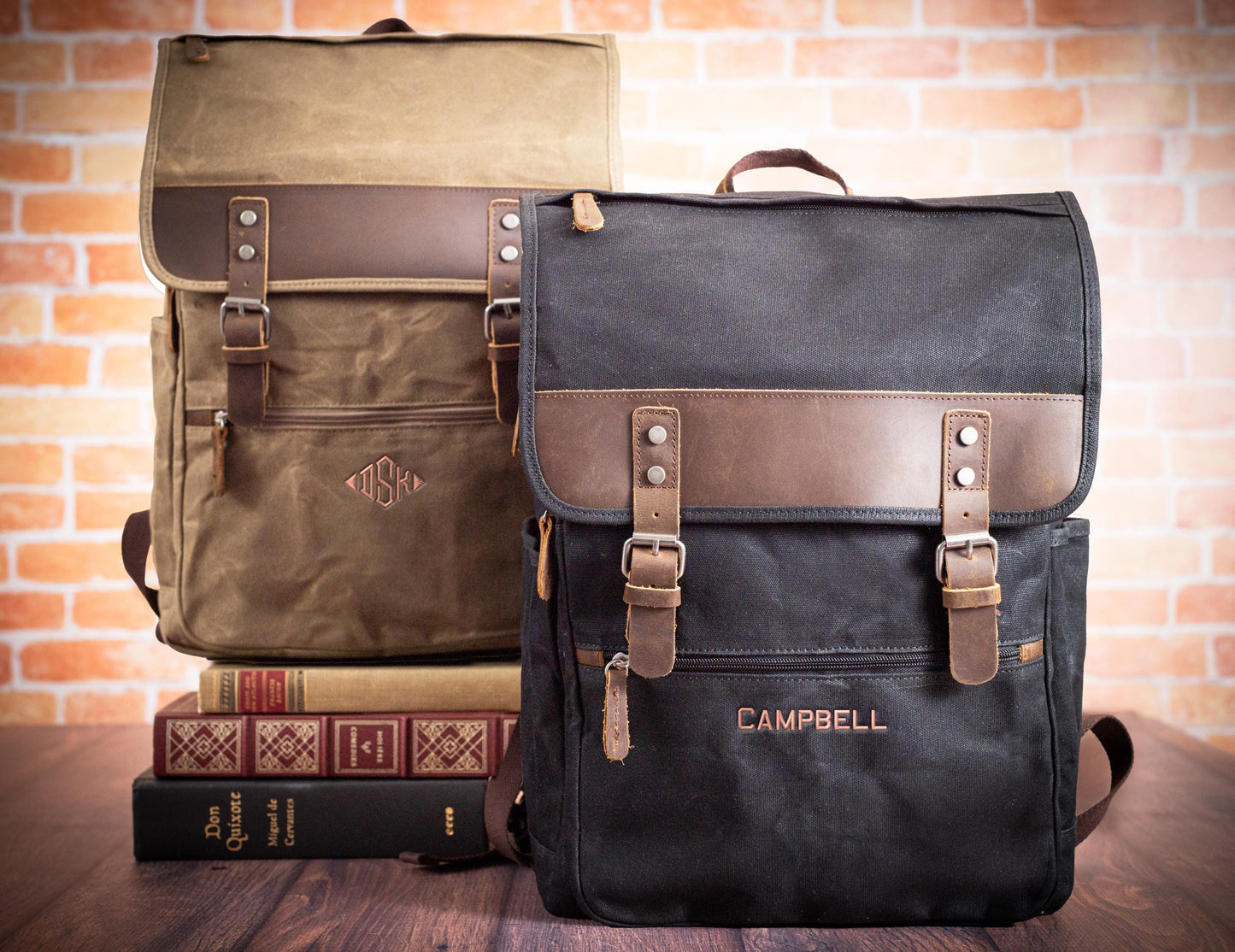 The Long Haul Waxed Canvas Backpack — personalized waxed canvas laptop backpack
