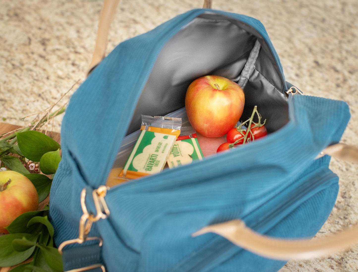 Luxe Corduroy Lunch Cooler Tote