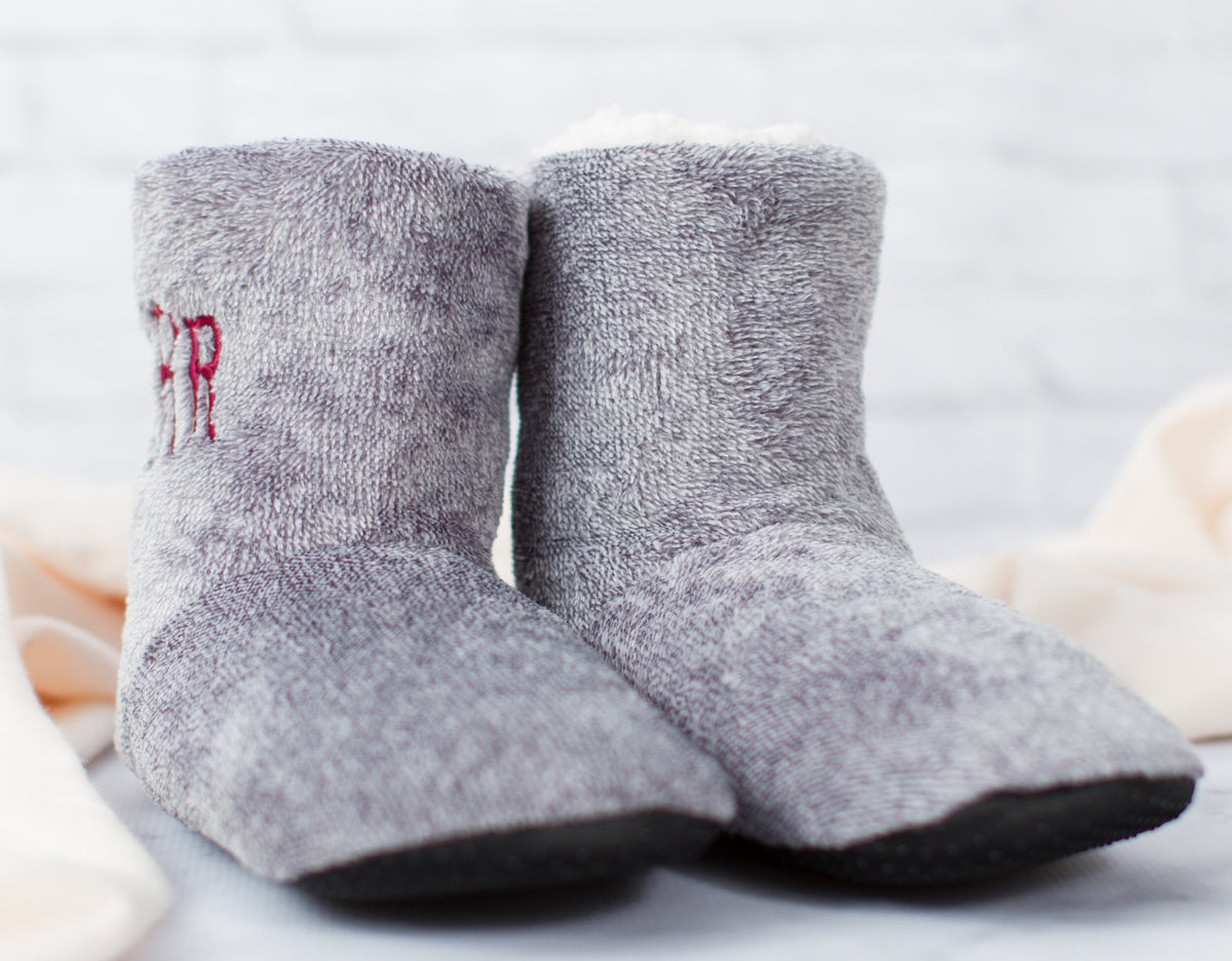 The Snowed-In Sherpa Bootie Slipper — personalized women's bootie slippers