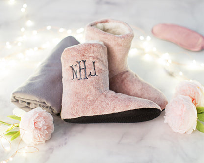 The Snowed-In Sherpa Bootie Slipper — personalized women's bootie slippers