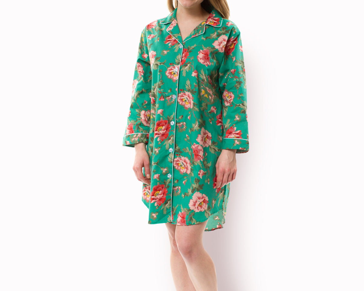 The Porch Light Cotton Poplin Nightshirt — personalized cotton nightshirt