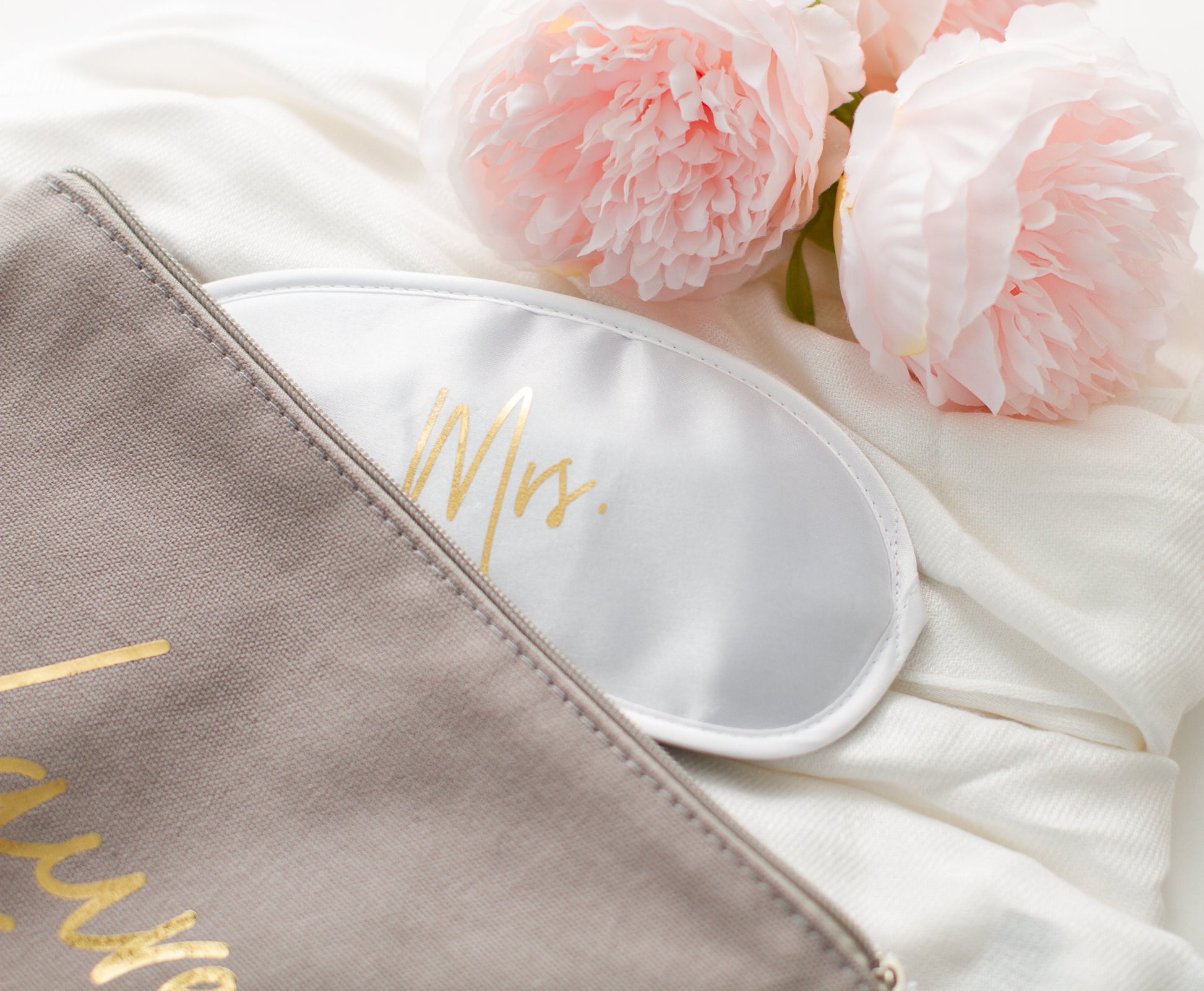 The Snooze Button Satin Sleep Mask — personalized satin sleep mask
