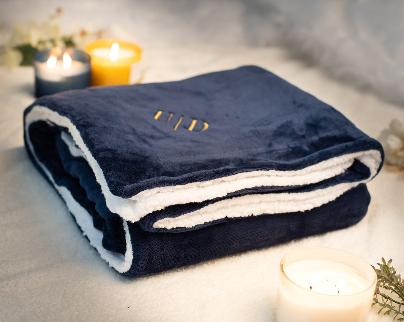 The Hearth Sherpa Fleece Blanket — personalized sherpa fleece throw