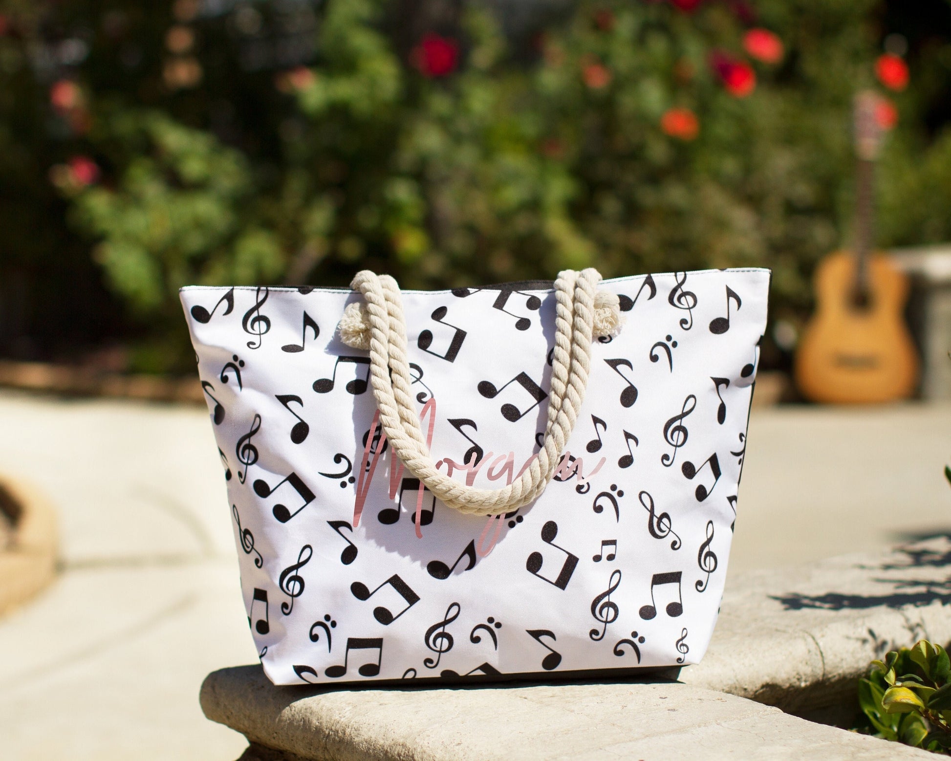 The Souvenir Printed Beach Tote — personalized printed beach tote