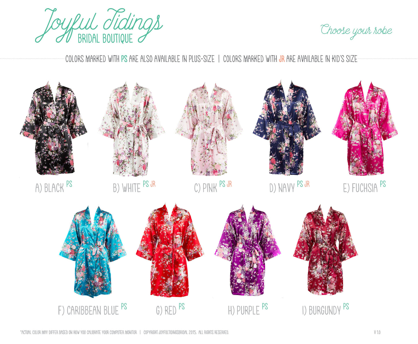 The Garden Party Floral Satin Robe — personalized floral satin bridesmaid robe
