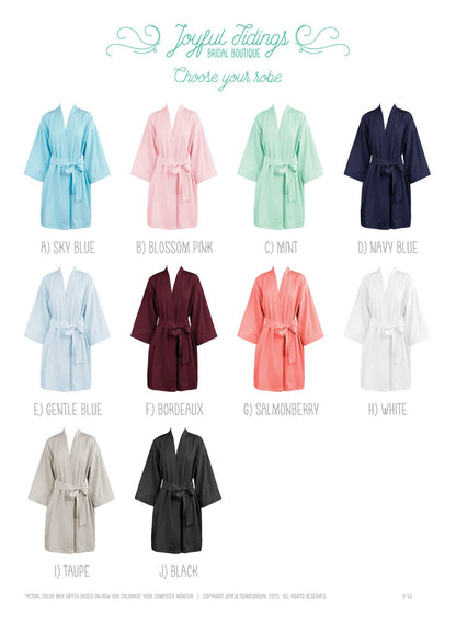 The Morning Light Oxford Cloth Robe — personalized oxford bridesmaid robe