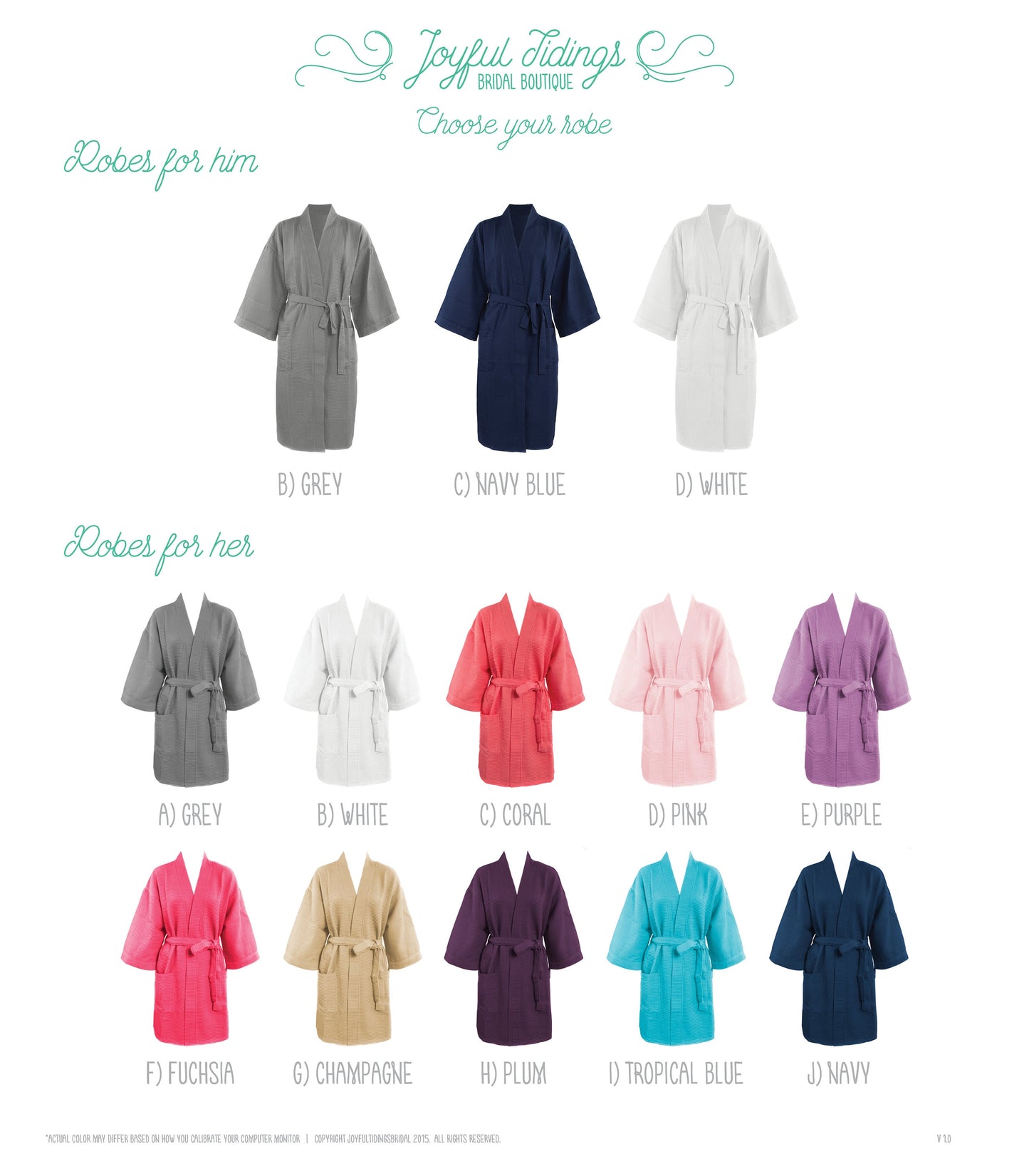 His and Hers Personalized Waffle Robe Gift Set