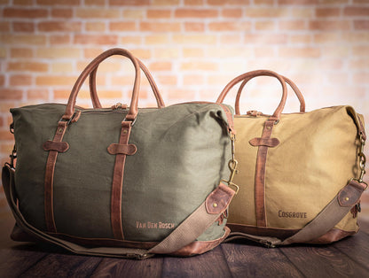 The Heirloom Canvas Twill Duffle — personalized canvas twill duffle