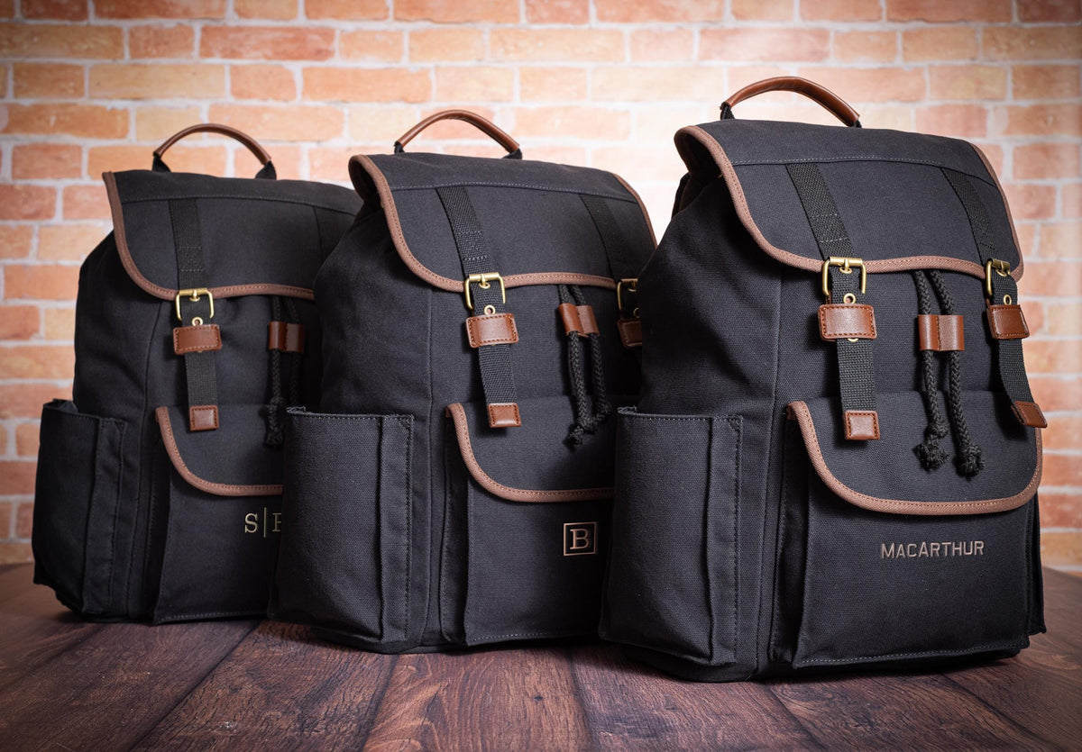 Canvas Rucksack Style Backpack with Laptop Sleeve