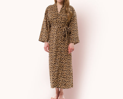 The Wild Card Leopard Print Robe — personalized leopard print robe