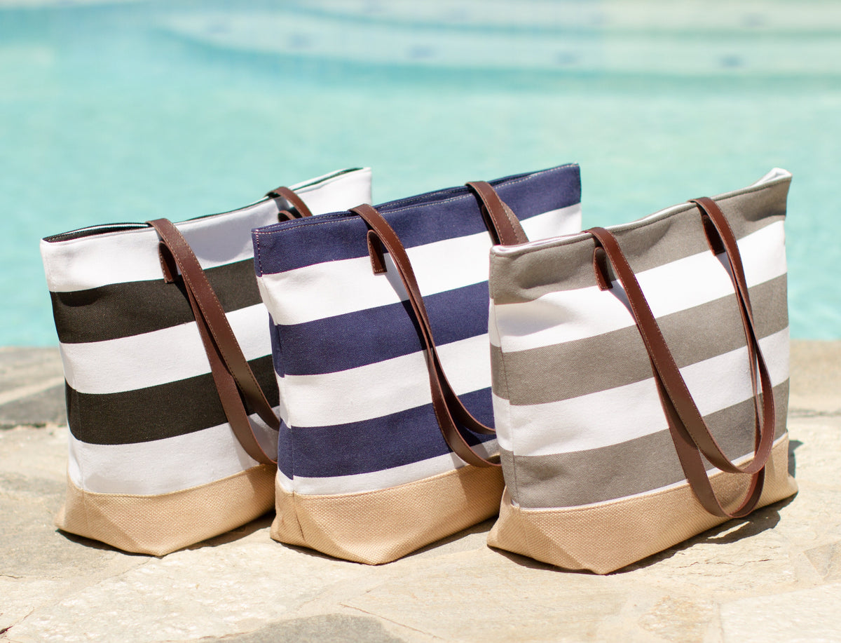 The Nautical Stripe Canvas Tote